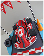 Go Kart birthday cake for a boy